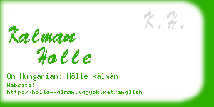 kalman holle business card